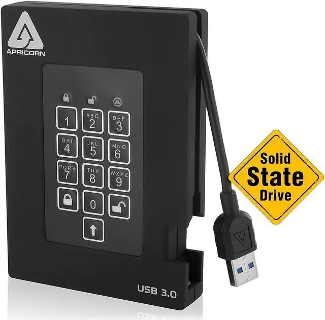 Alt view image 12 of 14 - Apricorn Aegis Padlock Fortress A25-3Pl256-S2000f 2 Tb Solid State Drive - 2.5" External - Black