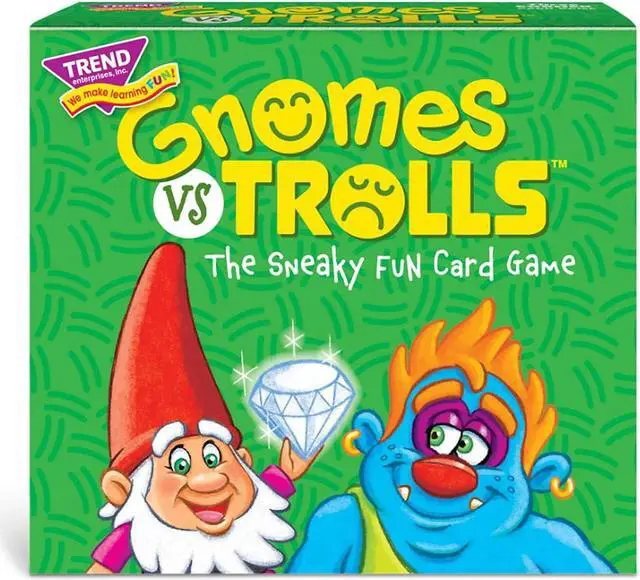 Alt view image 2 of 6 - Trend Enterprises T-20003 Gnomes Vs Trolls Three Corner Card Game