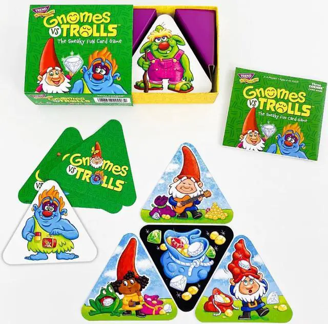 Alt view image 3 of 6 - Trend Enterprises T-20003 Gnomes Vs Trolls Three Corner Card Game