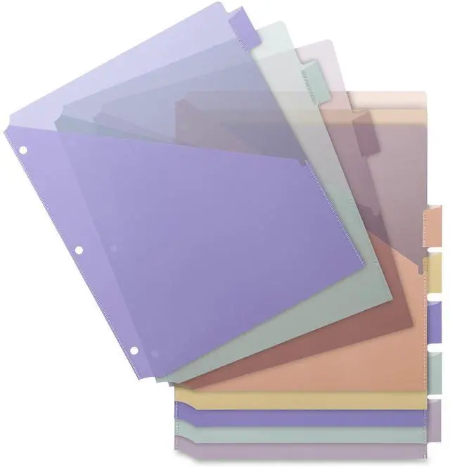 Main image of Business Source Insert Index Dividers w/ Pocket 8-1/2"x11" 8-Tab Multi 32372