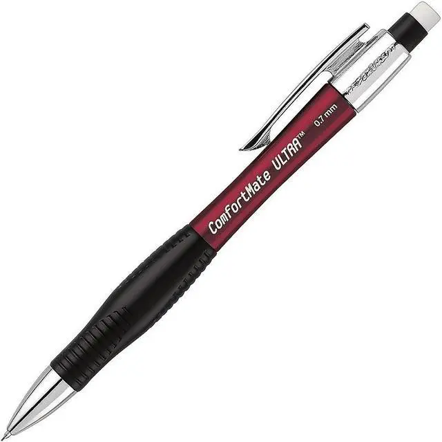 Alt view image 5 of 7 - Universal Retractable Gel Pen Medium 0.7mm Blue Ink Silver Barre lStand 39721