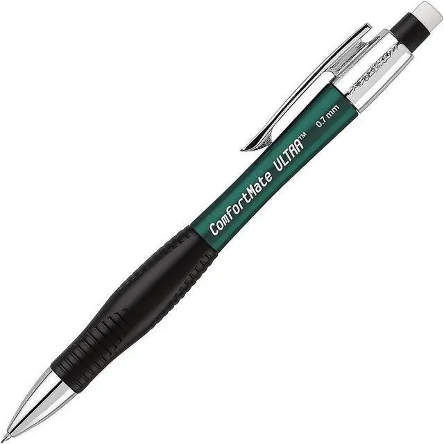 Alt view image 7 of 7 - Universal Retractable Gel Pen Medium 0.7mm Blue Ink Silver Barre lStand 39721