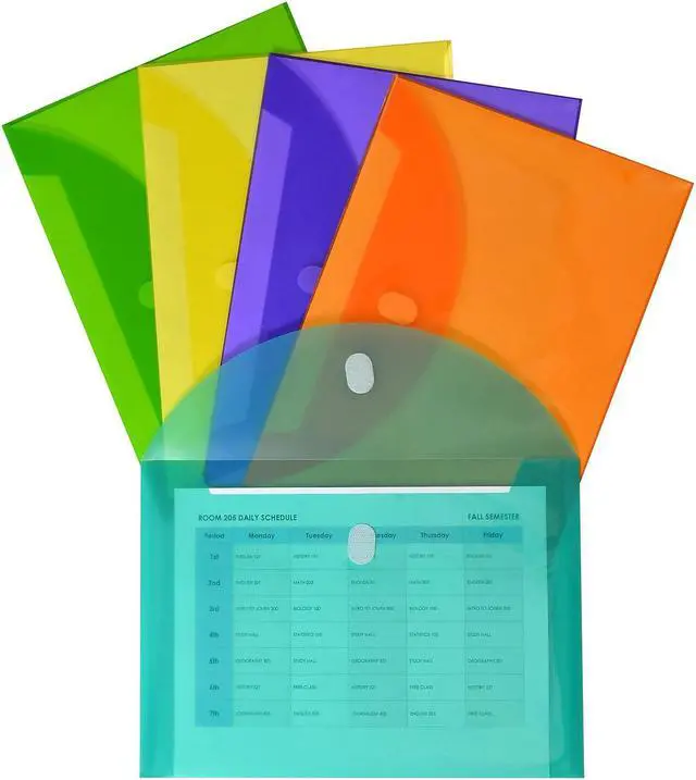 Alt view image 2 of 8 - C-Line XL Reusable Envelopes Hook and Loop Closure 8.5 x 11 Assorted Colors Pack of 10 (CLI58030)