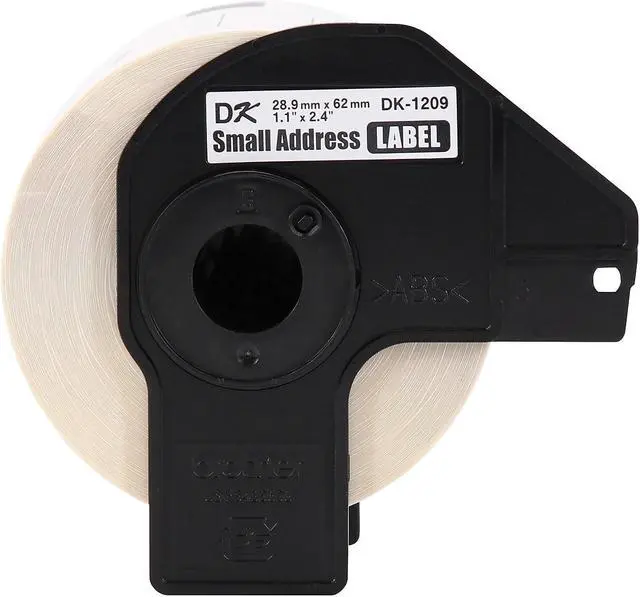 Alt view image 11 of 13 - Brother DK-1209 Small Address Paper Labels 2-4/10" x 1-1/10" Black on White 800 Labels/Roll 24 Rolls/Pack (DK-120924PK)