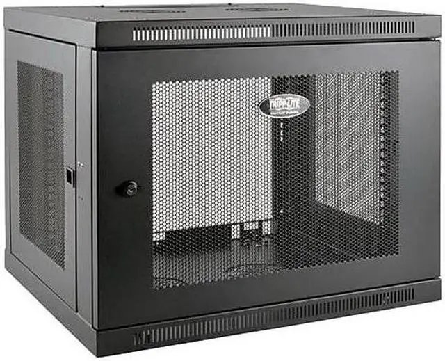 Alt view image 4 of 17 - Tripp Lite 9U Wall Mount Rack Enclosure Server Cabinet Low Profile Deep