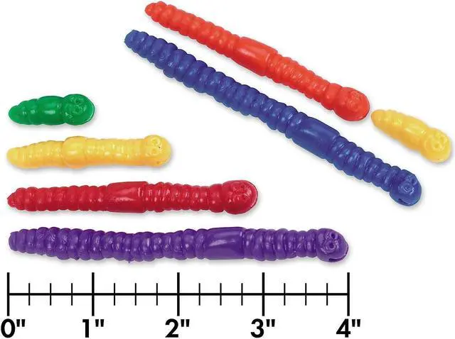 Alt view image 7 of 8 - Learning Resources Measuring Worms Math Manipulatives for Grades Pre-K and Up LER0176