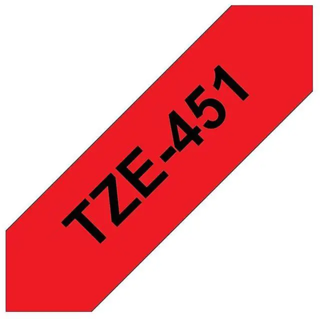 Alt view image 15 of 17 - Brother TZE451 24 mm (0.94") Black on Red tape for P-Touch 8 m (26.20 ft.)