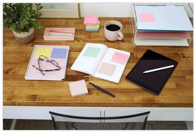 Alt view image 13 of 14 - Post-it Recycled Note Pads 1 1/2 x 2 Assorted Helsinki Colors 100-Sheet 12/Pack