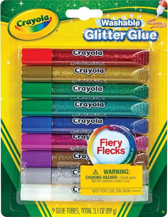Alt view image 4 of 15 - Crayola Washable Glitter Glue Pens .35oz-Bold 9/Pkg
