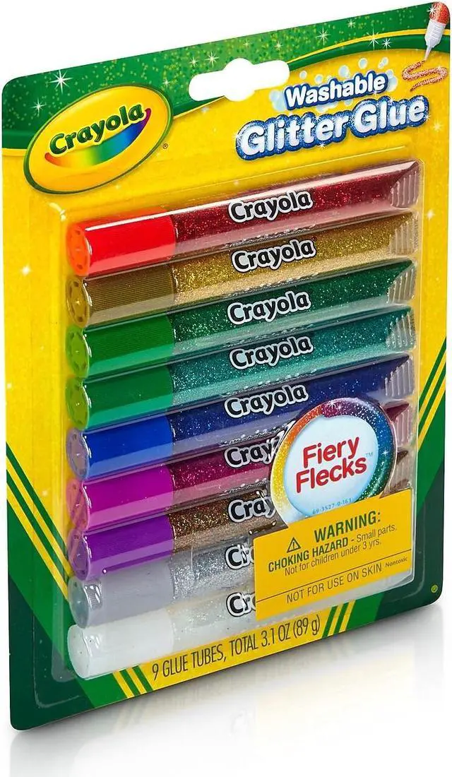 Alt view image 14 of 15 - Crayola Washable Glitter Glue Pens .35oz-Bold 9/Pkg