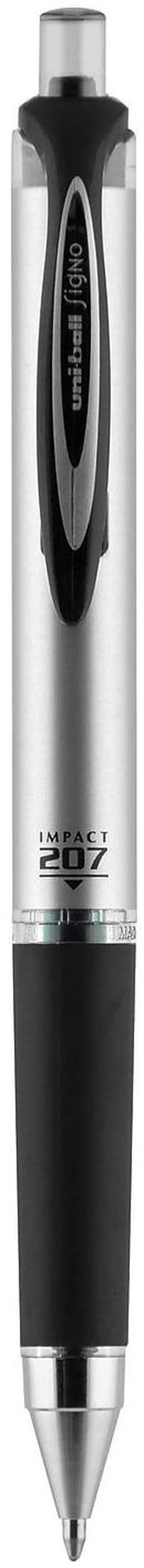 Alt view image 11 of 16 - Uni-Ball 65870 - Gel Impact 207 Retractable Pen 1 mm Pen Point Size - Black Ink - 1 Each