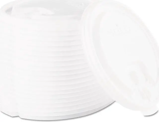 Alt view image 6 of 8 - Lift Back & Lock Tab Cup Lids For Foam Cups, 16Oz, White, 1000/Carton