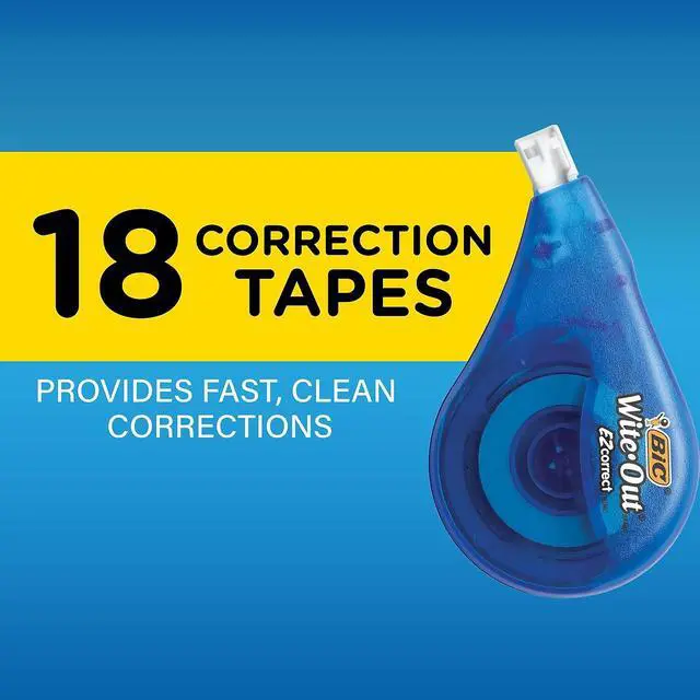 Alt view image 18 of 20 - BIC Wite-Out EZ Correct Correction Tape  Non-Refillable  1/6" x 472" WOTAP18