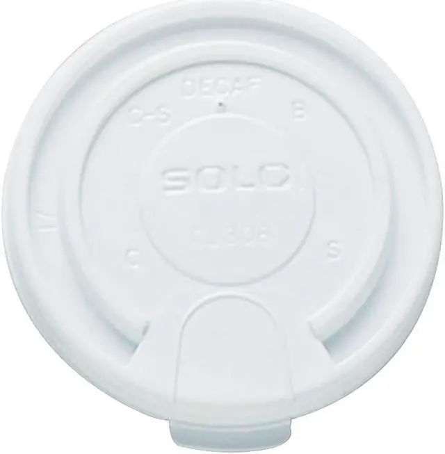 Alt view image 7 of 8 - Lift Back & Lock Tab Cup Lids For Foam Cups, 16Oz, White, 1000/Carton