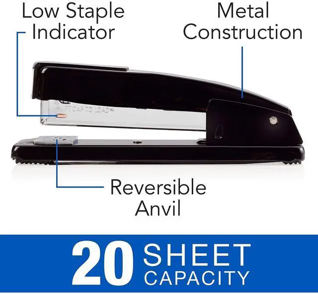 Alt view image 8 of 8 - Swingline Commerical Stapler 210 Staple/ 20 Sht Capacity Black 44401