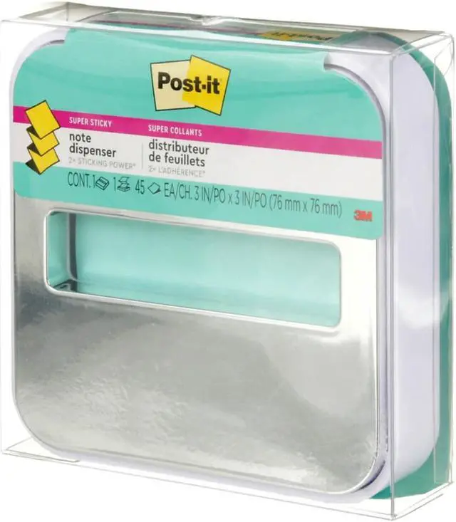 Alt view image 12 of 13 - Post-it® Steel Top Pop-Up Dispenser - 3" x 3" Note - 45 Sheet Note Capacity - White MMMSTL330WH