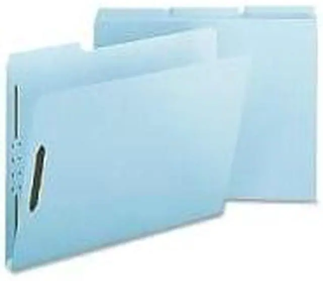 Alt view image 7 of 8 - Nature Saver SP17241 Pressboard Fastener Folder - 8.50" Width x 11" Length Sheet Size - 1" Expansion - 2 Fastener - Light Blue - 25 / Box, 1 Box