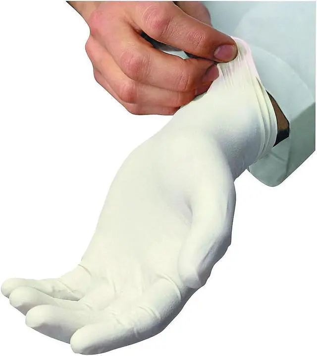 Alt view image 2 of 3 - Ambitex L5201 Series Powder-Free Cream Latex Gloves Extra Large 931437