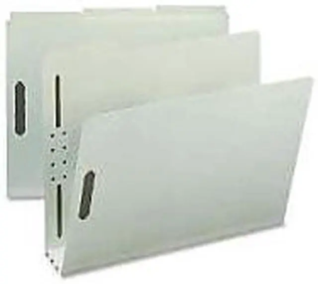 Alt view image 7 of 7 - Nature Saver SP17218 Pressboard Fastener Folder - 8.50" Width x 11" Length Sheet Size - 3" Expansion - 2 Fastener - 2" Folder Fastener Capacity - Gray/Green - 25 / Box, 1 Box