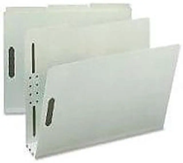 Alt view image 6 of 7 - Nature Saver SP17218 Pressboard Fastener Folder - 8.50" Width x 11" Length Sheet Size - 3" Expansion - 2 Fastener - 2" Folder Fastener Capacity - Gray/Green - 25 / Box, 1 Box