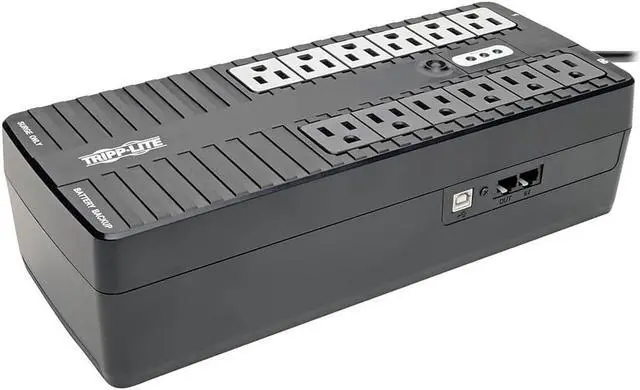 Alt view image 17 of 18 - tripp lite 750va ups desktop battery back up, 12 outlet, 450w 120v standby, ultracompact, usb, 3 year warranty & $100,000 insurance internet750u