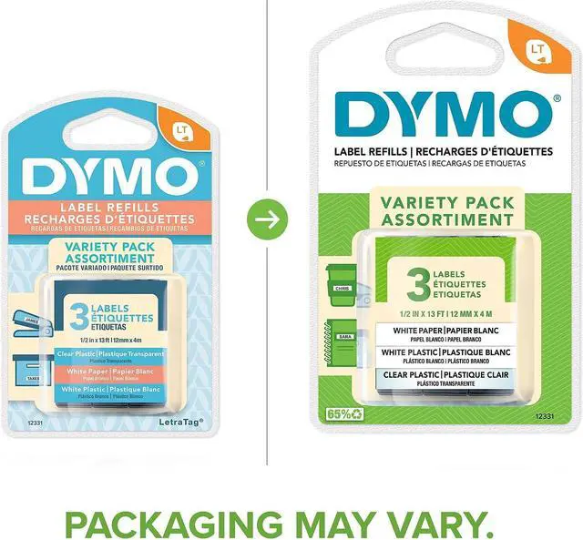Alt view image 9 of 14 - Dymo Letratag 3-Roll Starter Kit