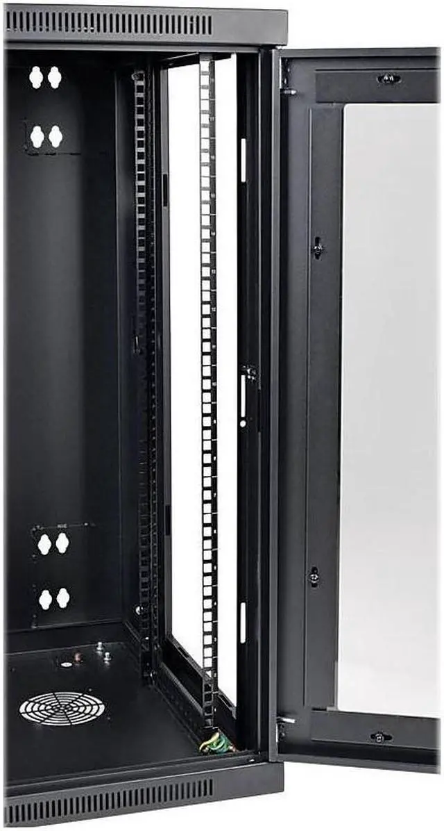 Alt view image 7 of 10 - Tripp Lite SRW18USG SmartRack 18U Low-Profile Switch-Depth WallMount Rack Enclosure Cabinet