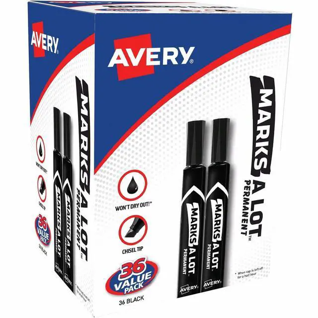Alt view image 4 of 10 - Avery Marker,Perm,36/Pk,Bk 98206