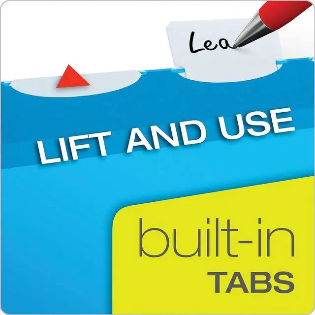 Alt view image 10 of 15 - Pendaflex Reinforced Hanging Folders 1/5 Tab Letter Yellow 25/Box 415215YEL