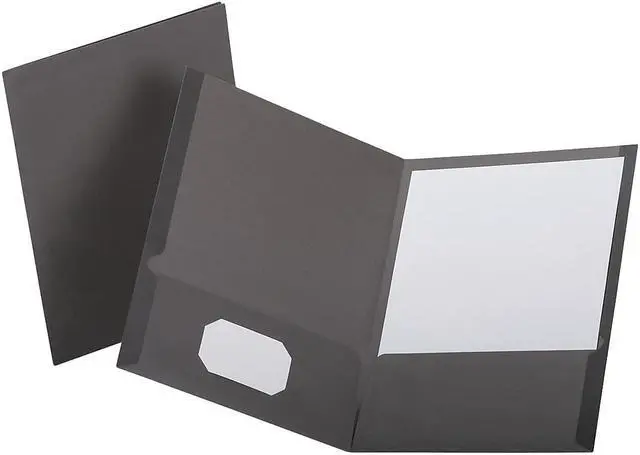 Alt view image 6 of 6 - Oxford Linen Finish Twin Pocket Folders Letter Gray 25/Box 53405