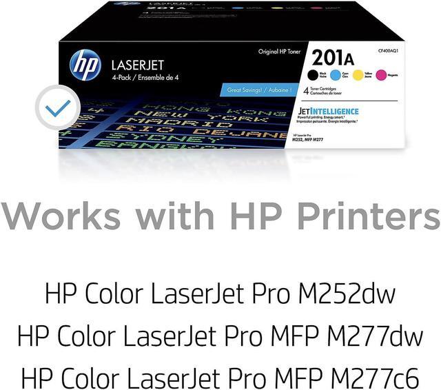 Alt view image 9 of 16 - HP 201A 4-pack Black/Cyan/Magenta/Yellow Original LaserJet Toner Cartridges, CF400AQ1
