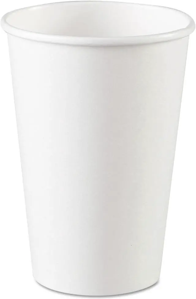 Alt view image 2 of 10 - Disposable Hot cup 16 oz. White, Paper, Pk1000 ZORO SELECT 2346W