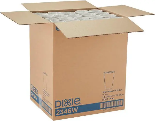 Alt view image 6 of 10 - Disposable Hot cup 16 oz. White, Paper, Pk1000 ZORO SELECT 2346W
