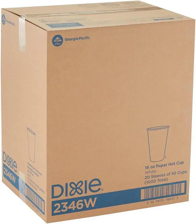 Alt view image 5 of 10 - Disposable Hot cup 16 oz. White, Paper, Pk1000 ZORO SELECT 2346W