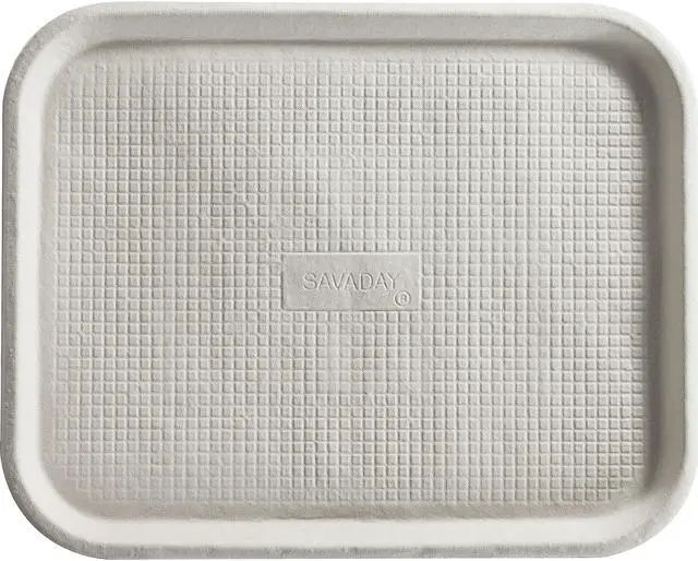 Alt view image 3 of 5 - Chinet Savaday Molded Fiber Food Trays 14 x 18 White Rectangular 100/Carton