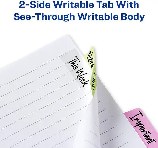 Alt view image 12 of 14 - Avery Tabs Repositionable 2-Sided 2-1/2"x1" 48/PK AST Pastel 74867