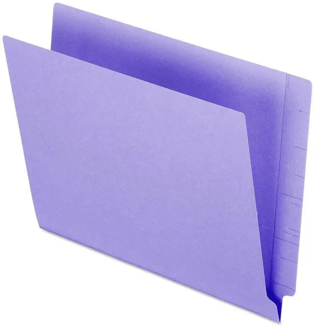 Alt view image 4 of 9 - Tops Pendaflex H110DPR Reinforced Two-Ply Folders  Straight Cut  End Tab  Letter  Purple  100/Box