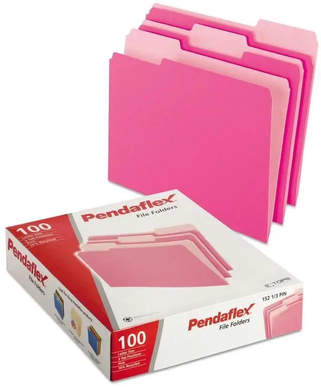 Alt view image 16 of 20 - Tops Pendaflex 45303 Watershed 7   Expansion File Pocket  Straight Cut  Legal  Red  5/Box