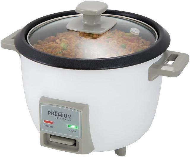 Premium LEVELLA 6-Cup Black Rice Cooker and Rice Steamer with Non