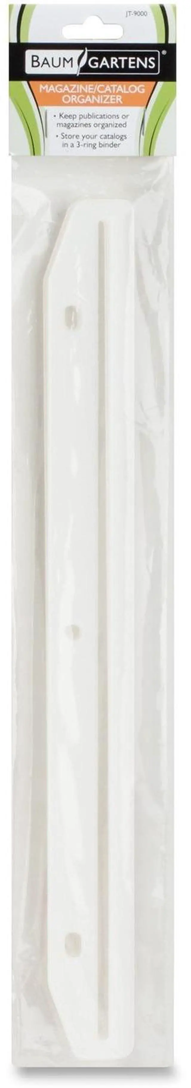 Alt view image 2 of 14 - Baumgartens Catalog/Magazine Organizer Strips 3 Ring 11-5/8"L 12/PK CL JT9000