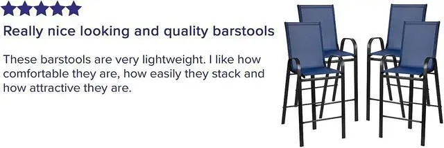 Alt view image 5 of 20 - Flash Furniture 24" High Black Metal Indoor-Outdoor Counter Height Stool with Vertical Slat Back 2 Pack (2CH6120024BK)