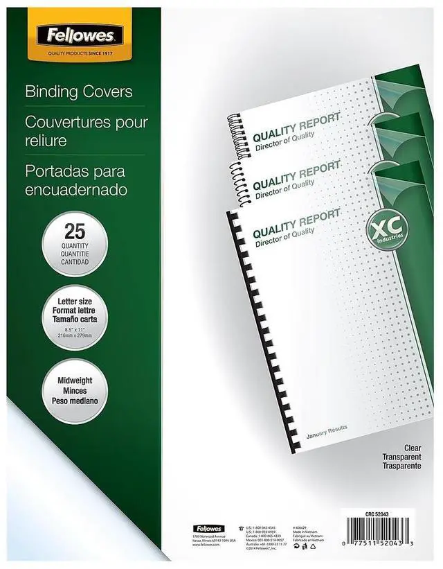 Alt view image 10 of 11 - FELLOWES Fellowes Transparent PVC Covers - Letter, 25 Pack