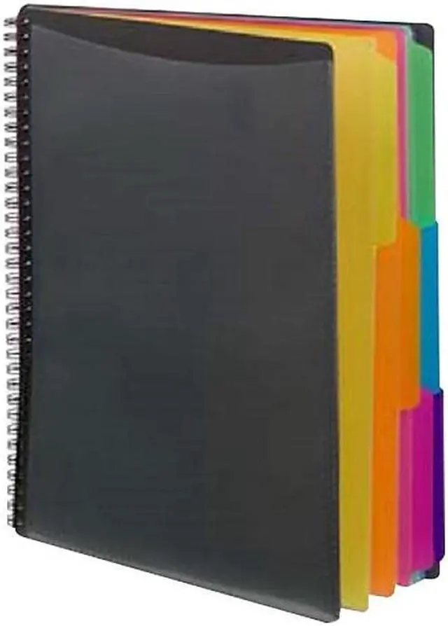 Alt view image 20 of 20 - Poly Project Organizer, 12 Letter-Size Sleeves, Gray with Bright Pockets 89207