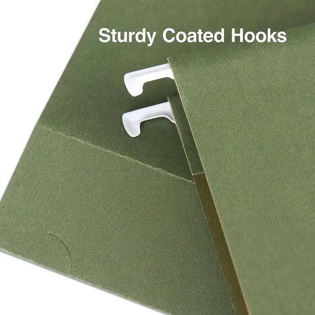 Alt view image 6 of 9 - Pendaflex Interior File Folders 1/3 Cut Top Tab Letter Red 100/Box 421013RED