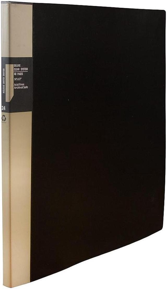 JAM Black Presentation Display Book, 14 x 17, 24 Pages, 1/Pack