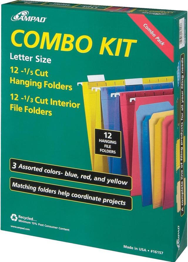 Alt view image 5 of 5 - Pendaflex Essentials Combo Kit Hanging File Folders 1/3 Tab Letter Assorted 12 Sets/Box 16157