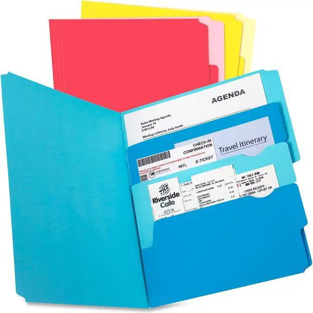Alt view image 11 of 17 - TOPS Products Multi Section File Folder Pkt Ltr 24/PK Assorted 10772