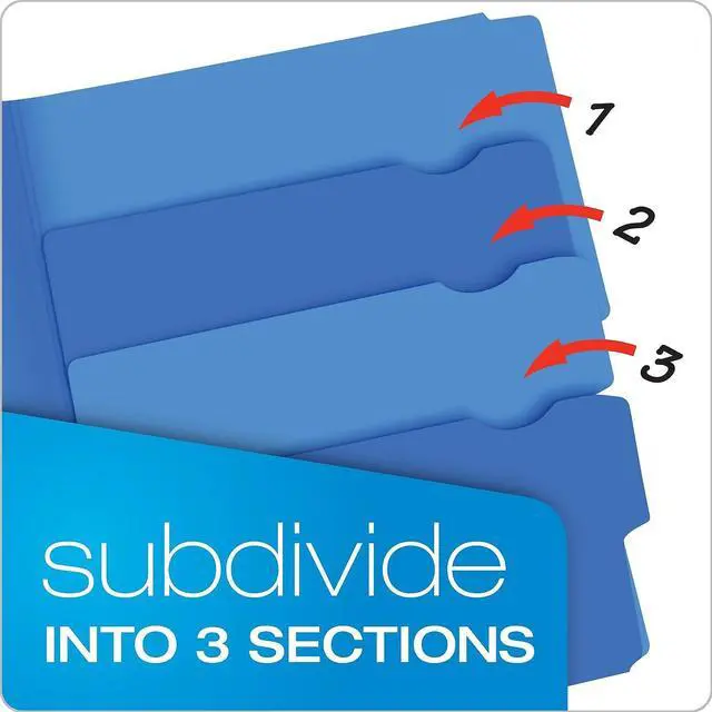 Alt view image 14 of 17 - TOPS Products Multi Section File Folder Pkt Ltr 24/PK Assorted 10772