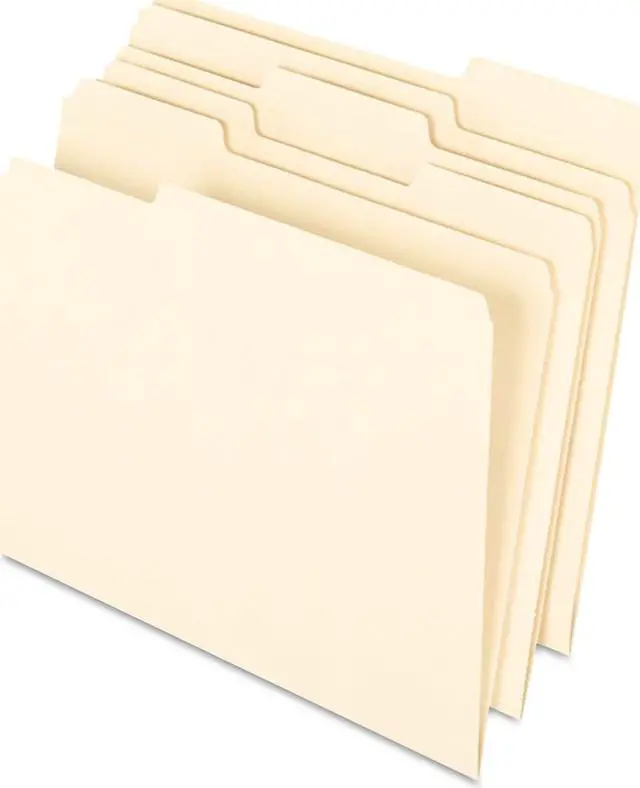 Alt view image 7 of 7 - Pendaflex Earthwise 100% Recycled Paper File Folder 1/3 Cut Letter Manila 100/Box 74520
