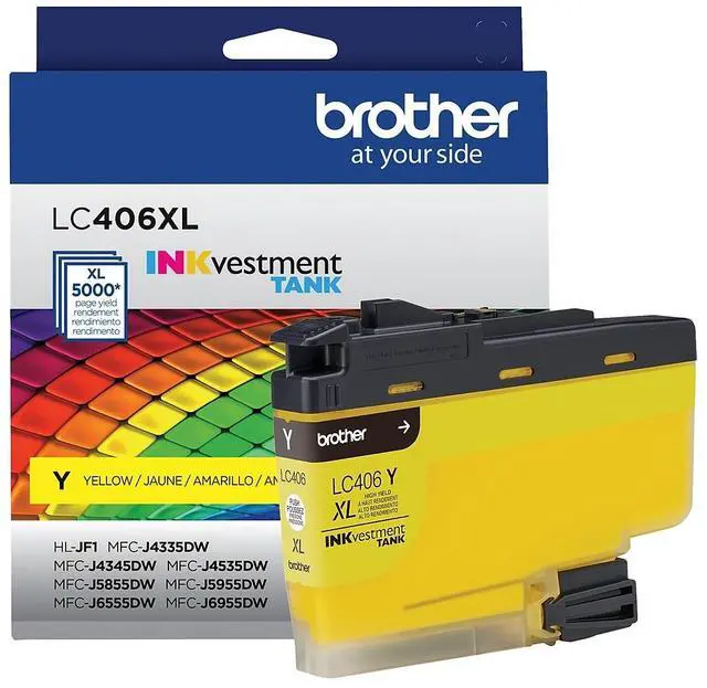 Alt view image 6 of 12 - Brother LC406XLYS INKvestment High-Yield Ink 5000 Page-Yield Yellow